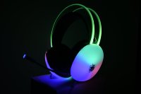 Casque d'écoute de jeu filaire coloré RVB avec micro écouteurs R8 avec logo OEM