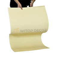 Dalle de pierre flexible en travertin de conception moderne pour le revêtement de mur extérieur de villa modèle 3D capable