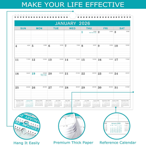 Conception de <span class=keywords><strong>rabat</strong></span> vertical de calendrier de bureau multicolore imprimé par coutume pour la planification et l'affichage quotidiens, faits de papier - Product Image 3