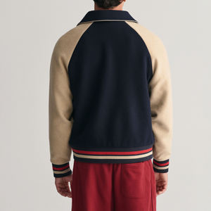 Chaqueta Varsity Personalizada de Alta Calidad para Hombre, Cortavientos, Transpirable, con Cuello Alto, Logotipo Frontal, Estilo Urbano para Invierno - Product Image 2