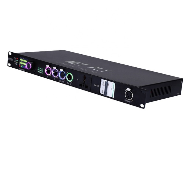 Rack Mount 1U Smart PDU 8 Way DC Power Distribution Unit ( 2dmx  RJ45 Port ) Metal Power Equipment with 16A Air Switch