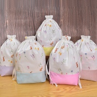 Sac cadeau décoratif à cordon pour bonbons sur le thème de Pâques, sac de présentation pour décorations de Pâques