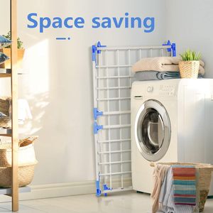2-Level Foldable Indoor/Outdoor Bathroom <b>Clothes</b> Drying <b>Rack</b> Height-Adjustable Wings Portable Eco-Friendly Dryer for Clothing - Product Image 4