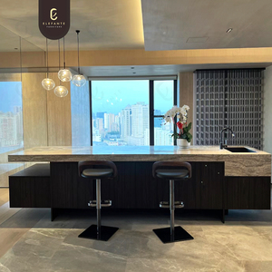 Smooth Hard Ebony Wood Luxury Home Bar Counter Dining Rotatable <strong>Height</strong> <strong>Adjustable</strong> Genuine Leather Modern Bar <strong>Stool</strong> - Product Image 5