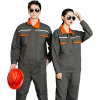 Tenues de travail unisexes durables et personnalisées pour électriciens, réfléchissantes, deux pièces, en sergé de coton pur, antistatiques, en stock