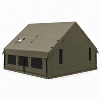 Tente de camping gonflable hors réseau 3x4m en coton TC 210g avec cheminée pour les voyages en pleine nature