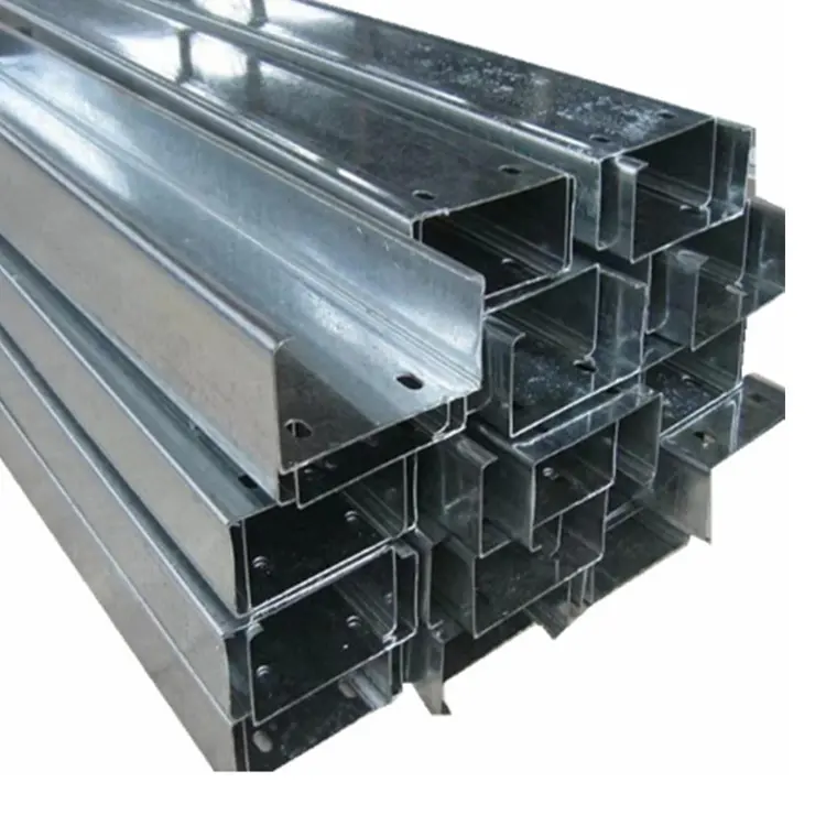 Cold Formed C Z Beams Bar Z Purlin C Channel Steel Galvanized Perforated C Purlin