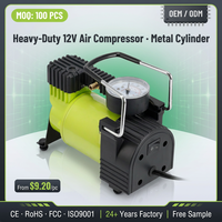 12V DC Car & MPV Tire Inflator with Tire Pressure Monitor & Pointer Gauge Portable Air Compressor for Rapid Inflation