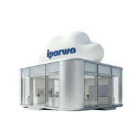 Iparwa Boutique Modulaire Métallique Préfabriquée Extensible et Personnalisable, Prête à l'emploi, Style Moderne, pour Vitrine, Magasin, Maison Intelligente et Boutique AI
