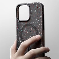 Étui de chargement sans fil translucide à points d'encre artistiques pour iPhone 15 14 15 16 Pro Max Plus, coque de téléphone en silicone souple antichoc