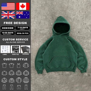 Sudadera con Capucha Personalizada, Lisa, 100% Algodón, Tejido de Doble Capa, 500 g/m², Felpa Gruesa, Corte Holgado - Product Image 2