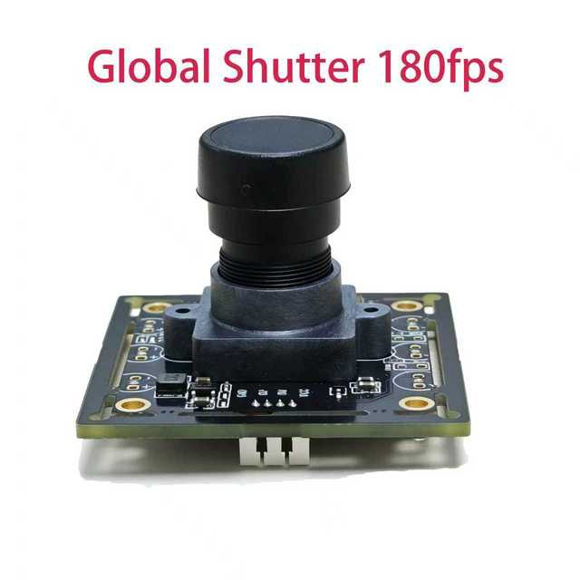 Industrial Machine Vision Global Shutter Camera 1.3MP 350fps High Speed Shooting Dual Mic Audio Sync 86° FOV Fixed Lens Compact