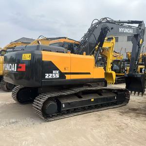 รถขุดไฮดรอลิก Hyundai HX225S สีเหลือง เครื่องจักรก่อสร้างสำหรับงานหนัก รถขุดตีนตะขาบ - Product Image 1