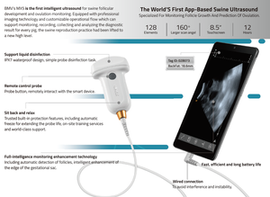 Pengecekan Kehamilan Hewan Ternak Sapi, USG Portabel Pencitraan Perut Ultrasound USB Ultrasound Pintar Harga - Product Image 5