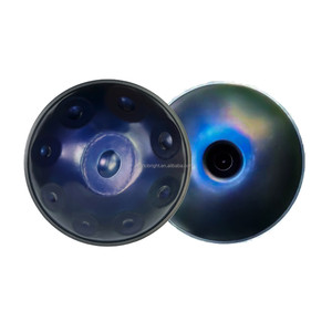Instrument à tambour <span class=keywords><strong>Handpan</strong></span> personnalisable 440Hz & 432Hz Qualité Tambour à langue en acier inoxydable à 9 notes avec échelle D Kurd & D <span class=keywords><strong>Amara</strong></span> - Product Image 1
