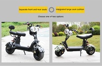 Scooter électrique pliable 48V en acier au carbone, type Harley, 3 vitesses, autonomie 30-50KM, conforme aux normes nationales, mini, non neuf