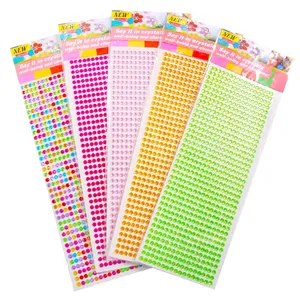 <span class=keywords><strong>Pegatinas</strong></span> Acrílicas de Cristal con <span class=keywords><strong>Diamantes</strong></span> de la Marca RF, Estilo Americano, <span class=keywords><strong>Pegatinas</strong></span> Faciales para Maquillaje, Decoración DIY para Niños, Directo de Fábrica - Product Image 5