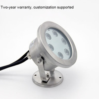 Projecteur LED submersible durable IP68 DMX 12V/24V 36W RGBW à changement de couleur automatique et intensité variable pour bassin et fontaine