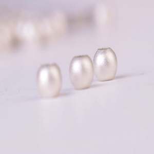 Perles d'espacement en argent sterling S925 perles de positionnement accessoires de bricolage sablage mat rétro - Product Image 6