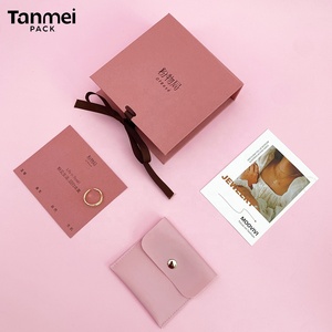 Custom Eco Pink Book Shape Paper Gift Packaging Jewellery <strong>Box</strong> with Ribbon - Product Image 5