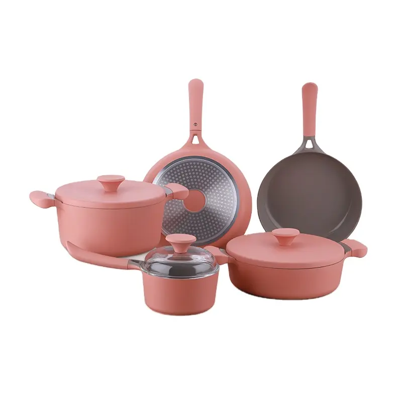 TMAI die cast aluminum 8pcs induction kitchen cooking nonstick cookware sets