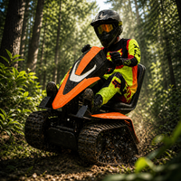 Motoneige électrique ETV-TANK polyvalente à chenilles, idéale pour les sports extrêmes et les terrains accidentés, avec capacité de montée à 60 degrés.
