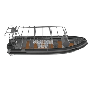 Yoowin <span class=keywords><strong>Bateau</strong></span> RHIB <span class=keywords><strong>en</strong></span> aluminium à coque <span class=keywords><strong>en</strong></span> V profond de 28 pieds, haute vitesse, pour formation de sauveteurs et exercices de sécurité aquatique, prix - Product Image 4