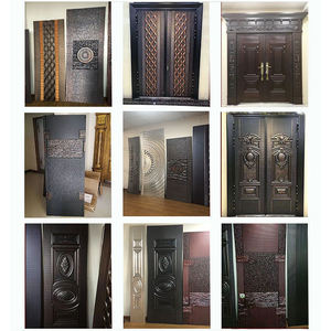 ABYAT Peau de porte en métal en acier gaufré Tôle de fer laminée à froid pour porte de sécurité Peaux de porte stratifiées extérieures à 6 panneaux - Product Image 4