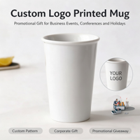 Mug en céramique sans poignée créatif avec manchon en silicone personnalisé, tasse à café, thé au lait, logo personnalisé pour cadeaux promotionnels d'entreprise