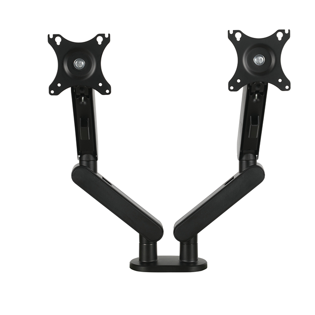 13 to 32 Inches Screen Gas Spring Dual Monitor Stands Monitor Arm Mount