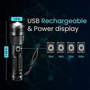 Câble USB en aluminium super rechargeable et étanche, multi-modes pour les urgences, le camping, la chasse, ABS solaire FY-1280 Solar P - Product Image 3