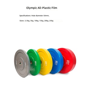 Pesas Libres para Gimnasio, Discos de Pesas Profesionales de 0.5kg/1.25kg/2.5kg/5kg/10kg/15kg/20kg/25kg, Recubiertos de Goma Pura, de Hierro Fundido - Product Image 2