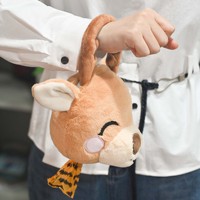OEM ODM Personnalisé – Sacs à déjections canines en peluche super douce brodés, Adorables animaux en peluche en forme de cerf pour animaux de compagnie