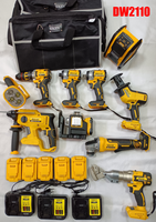 EKIIV 2-13 pcs Brushless Combo Power Tool Set 4ah Li-ion Battery Power Drills Kit 21v Portable sans fil