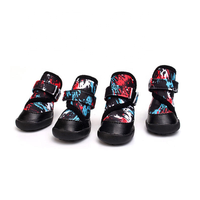 Chaussures antidérapantes pour animaux de compagnie en similicuir avec doublure en polaire pour petits chiens, bottines pour animaux de compagnie