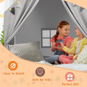 Carpa de Juego Infantil Portátil con Diseño de <span class=keywords><strong>Castillo</strong></span> de Princesa, Carpa Pequeña de Algodón para Interiores, Ideal para el Verano - Product Image 4