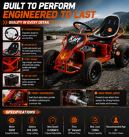 Mini kart électrique pas cher très vendu, buggy de plage populaire à 4 roues pour enfants et adultes