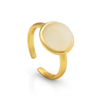 כריס אפריל פשוט עיצוב 925 סטרלינג כסף זהב מצופה מינימליסטי עין חתול חן טבעת