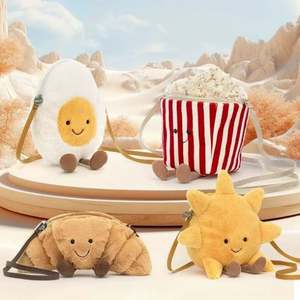 Bolso bandolera Jellycats Cattle Bag Ode con diseño de oso para muñecos de peluche, con cremallera, de algodón, para mujer, venta al por mayor - Product Image 4