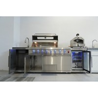 ISO-zertifizierte Fabrik Professioneller Edelstahl 8-Brenner-Herd Outdoor-Gasgrill für den Hof