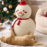 Griffoir pour chat double boule, résistant à l'usure, anti-déchirure, pour aiguiser les griffes, jouet pour chats d'intérieur, Noël