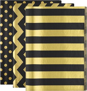 Oro/plata/Negro/oro rosa papel <span class=keywords><strong>de</strong></span> <span class=keywords><strong>seda</strong></span> especial lunares cinco estrellas copia impresa para envolver regalos <span class=keywords><strong>Seda</strong></span> - Product Image 6