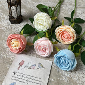 Ramo de Rosas Artificiales de Alta Fidelidad, Flor de Seda para Boda, Arreglo Floral de 50 cm para Boda - Product Image 4