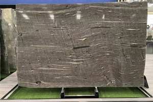 Dalles en pierre de quartzite grise de luxe modernes polies imperméables pour comptoirs intérieurs Panneaux muraux Taille personnalisable pour hôtel - Product Image 4