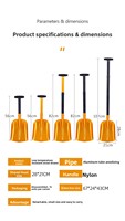 Pelle à neige industrielle réglable en aluminium, la plus vendue, avec poignée en T détachable, étanche et antirouille, pour commandes en gros