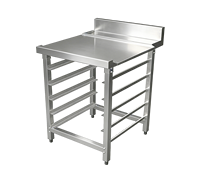 Plan de travail en acier inoxydable 304 pour lave-vaisselle commercial, table de cuisine personnalisée pour restaurant P50 P60