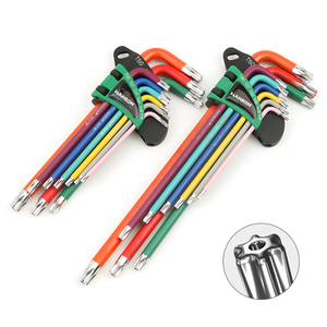 Meilleures ventes 2023, jeu de clés <span class=keywords><strong>Torx</strong></span> électrophorétiques colorées en CR-V, 9 pièces, clé Allen, clé à douille extra longue, bras court, métrique, OEM, bricolage - Product Image 2