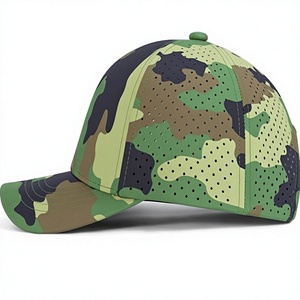 Gorras Snapback de Camuflaje al por Mayor, Corte Láser, Transpirables, de Secado Rápido, para Caza, con Frente Estructurado, Logotipo Personalizado, OEM, Lisas - Product Image 1