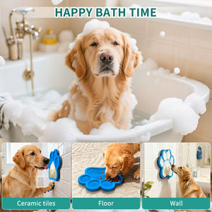 Tapete de Silicone com Padrão de Patas de Cão e Tapete de Lamber para Cães, Tigela de Alimentação Lenta com Ventosa Forte - Product Image 4