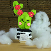 Lunatique Nouveau Style Crocheté Cactus À La Main Plante En Pot Succulente pour La Décoration Intérieure